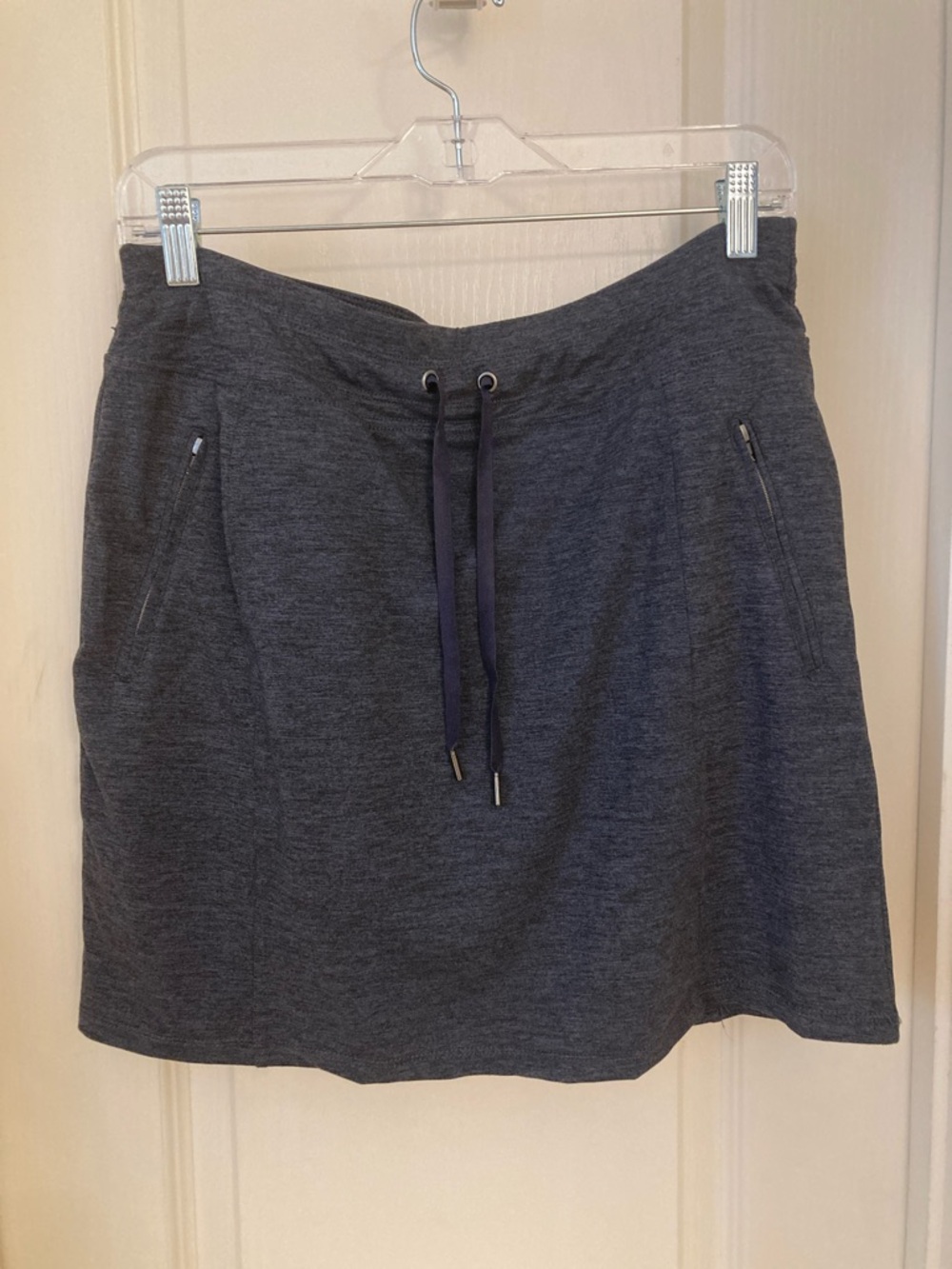 Casual Drawstring Heather Navy Women's Skort